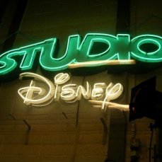 This was the Studio Disney sign directly outside the studio doors